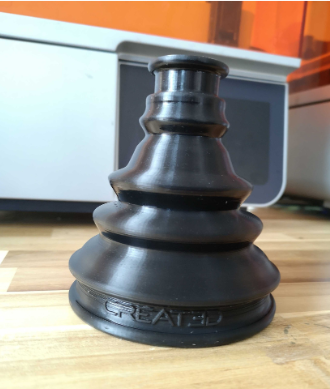 Finished printed part in validated material